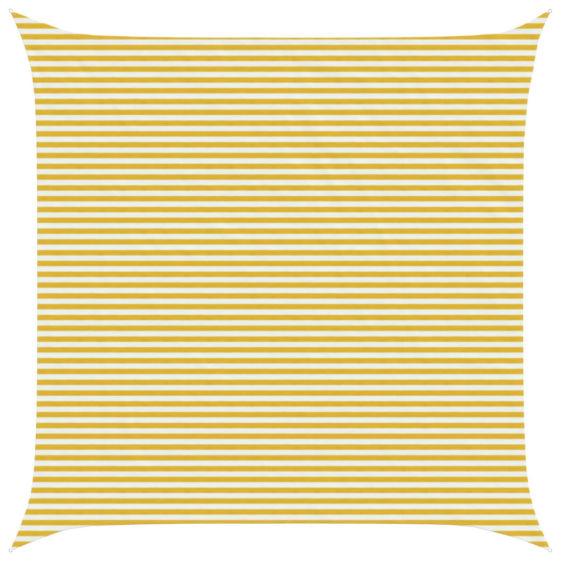 vidaXL Toldo Vela Amarillo y blanco 7 x 7 m HDPE
