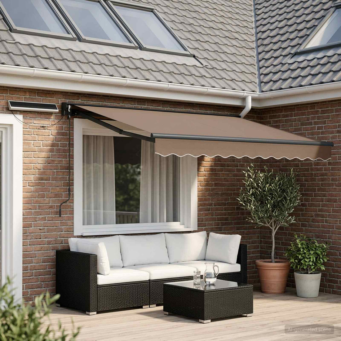 vidaXL Toldo Retráctil Eléctrico Topo 3,5 x 2 m