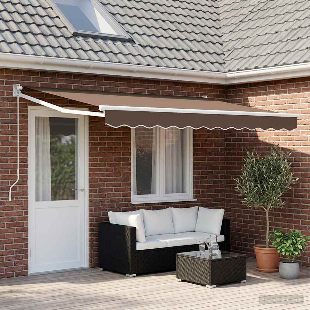 vidaXL Toldo retráctil Topo 4 x 2 m 100% Poliéster y Aluminio
