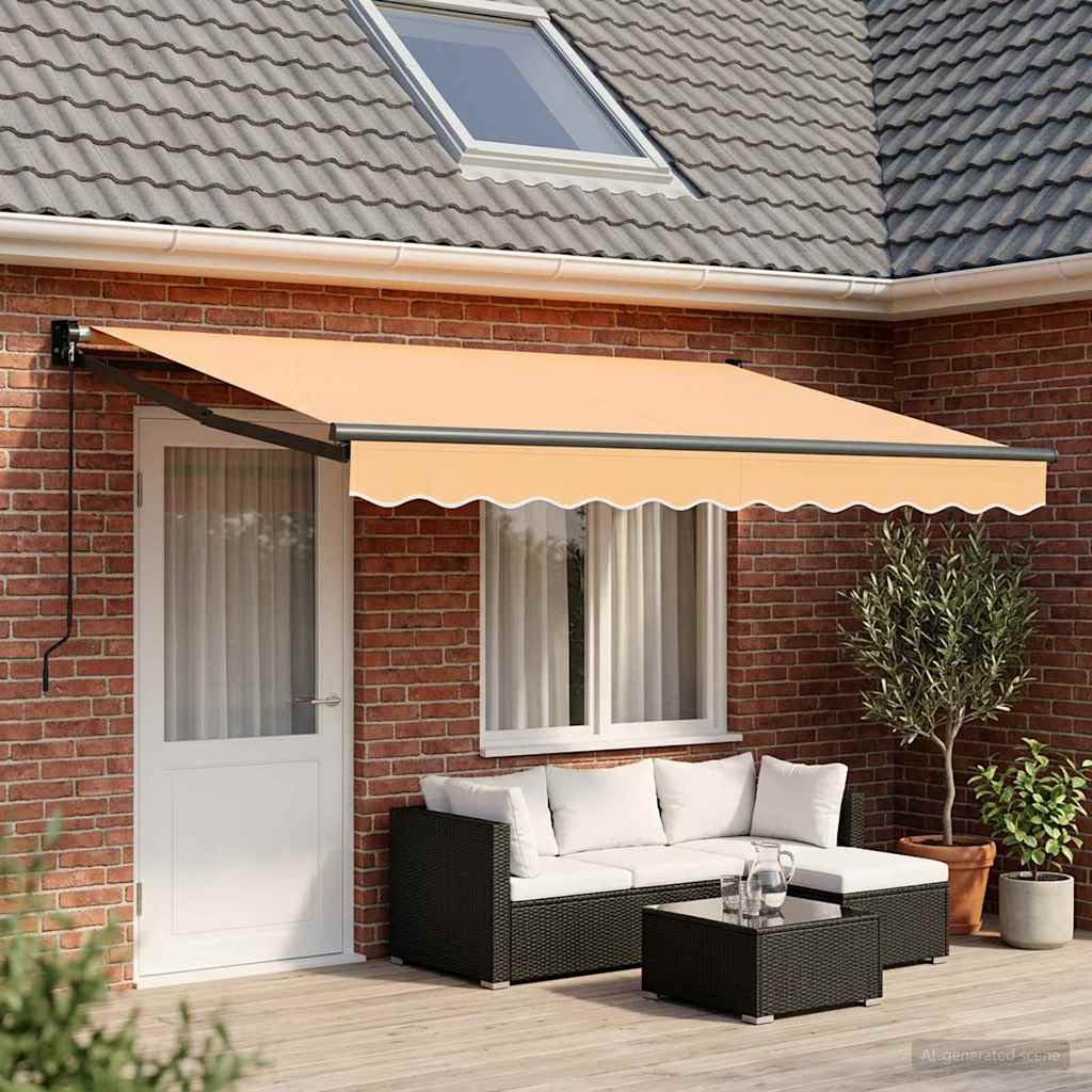vidaXL Toldo retráctil Arena 4,5 x 3 m 100% Poliéster y Aluminio