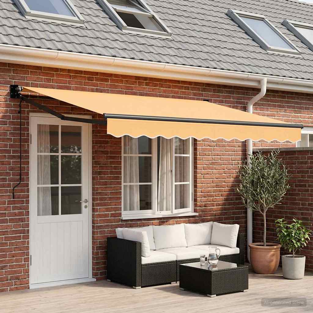 vidaXL Toldo retráctil Arena 4 x 3 m Poliéster y metal