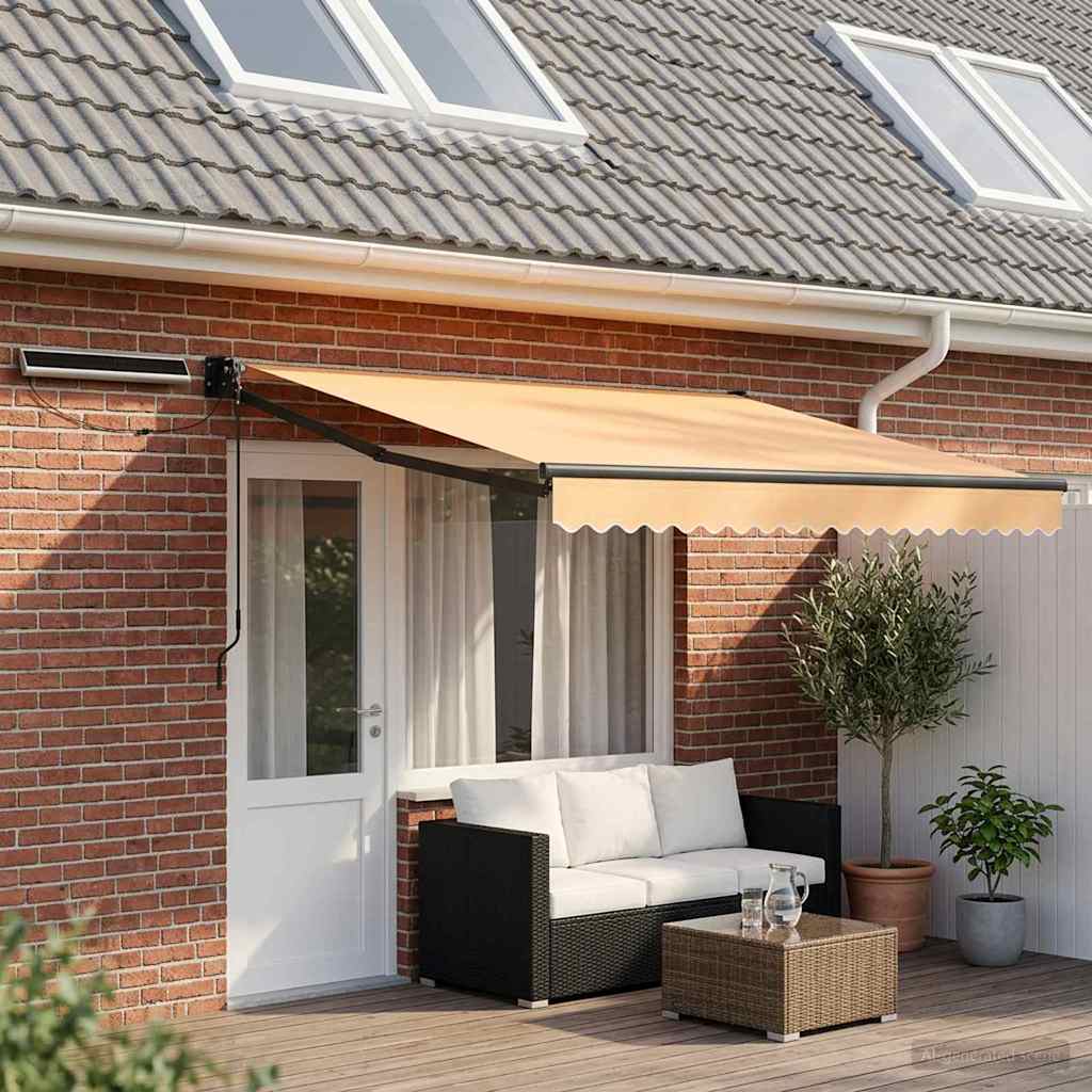vidaXL Toldo Retráctil Eléctrico Arena 4,5 x 3 m