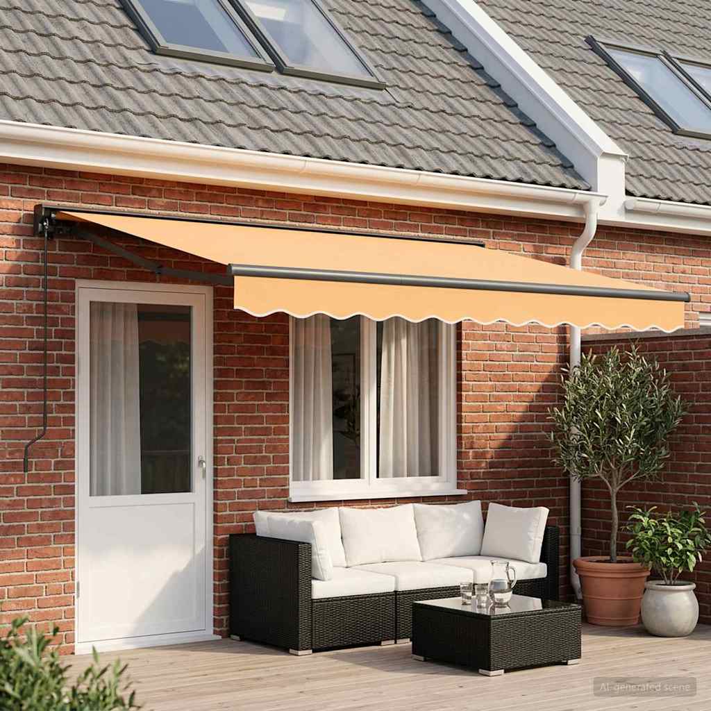 vidaXL Toldo retráctil Arena 4,5 x 3 m Poliéster y Aluminio