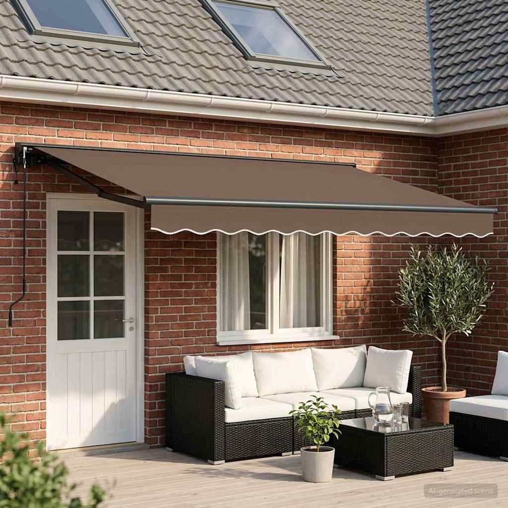 vidaXL Toldo retráctil Topo 4,5 x 3 m Poliéster y Aluminio