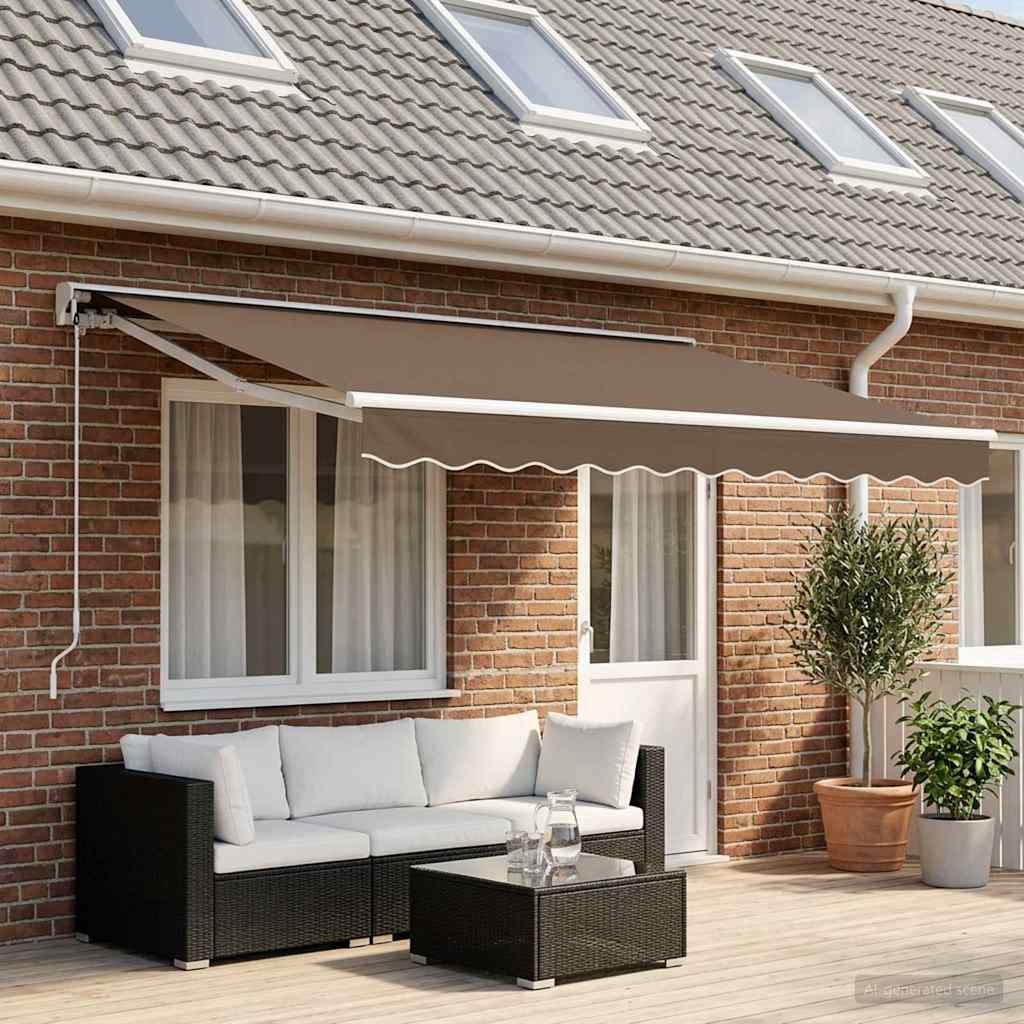 vidaXL Toldo Retráctil Eléctrico Topo 4 x 3 m