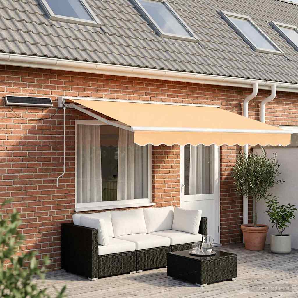 vidaXL Toldo Retráctil Eléctrico Arena 4 x 3,5 m