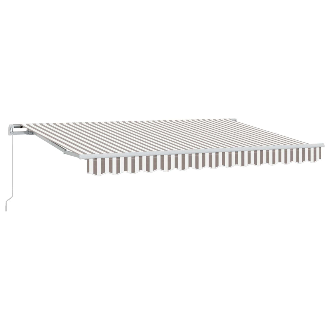 vidaXL Toldo retráctil Gris claro y blanco. 3 x 2,5 m