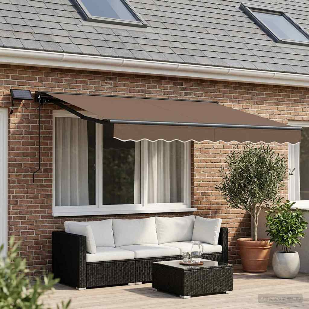 vidaXL Armazón de toldo manual con LEDs Topo 3 x 2,5 m