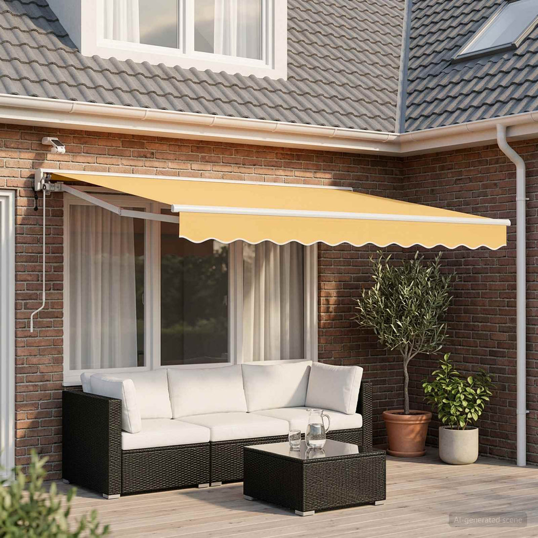 vidaXL Toldo Retráctil Eléctrico Arena 3 x 2,5 m