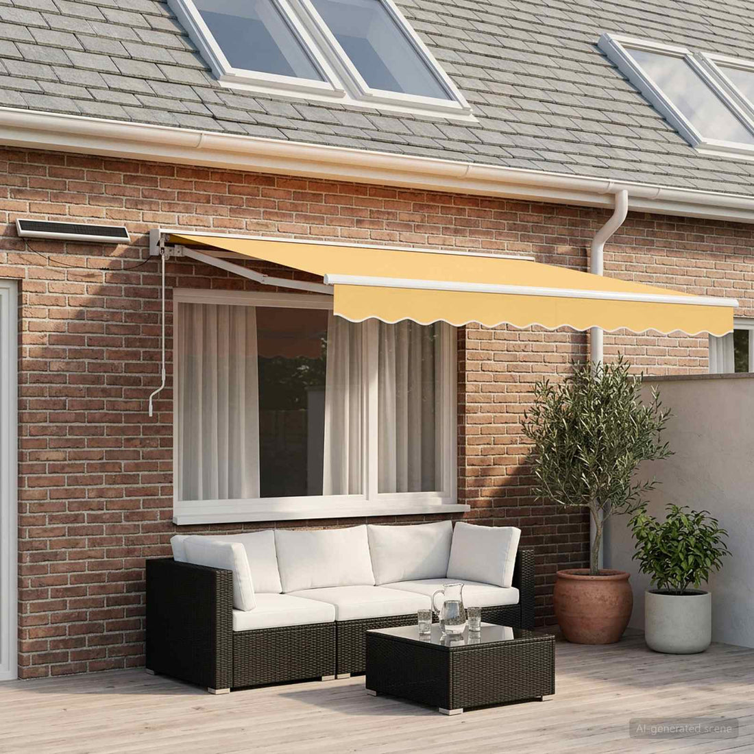 vidaXL Toldo Retráctil Eléctrico Arena 3 x 2,5 m