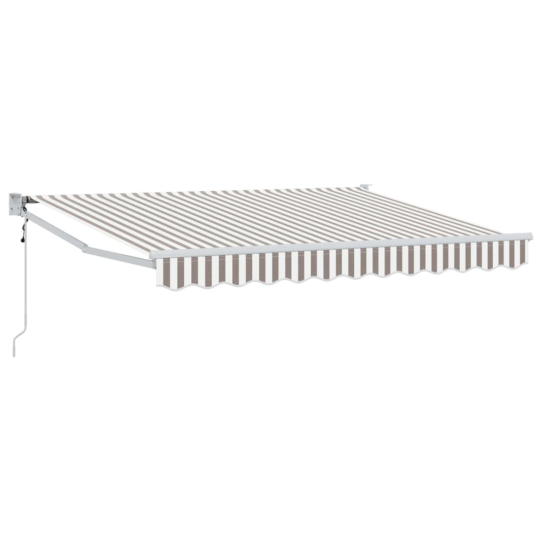 vidaXL Toldo retráctil Gris claro y blanco. 3,5 x 2,5 m