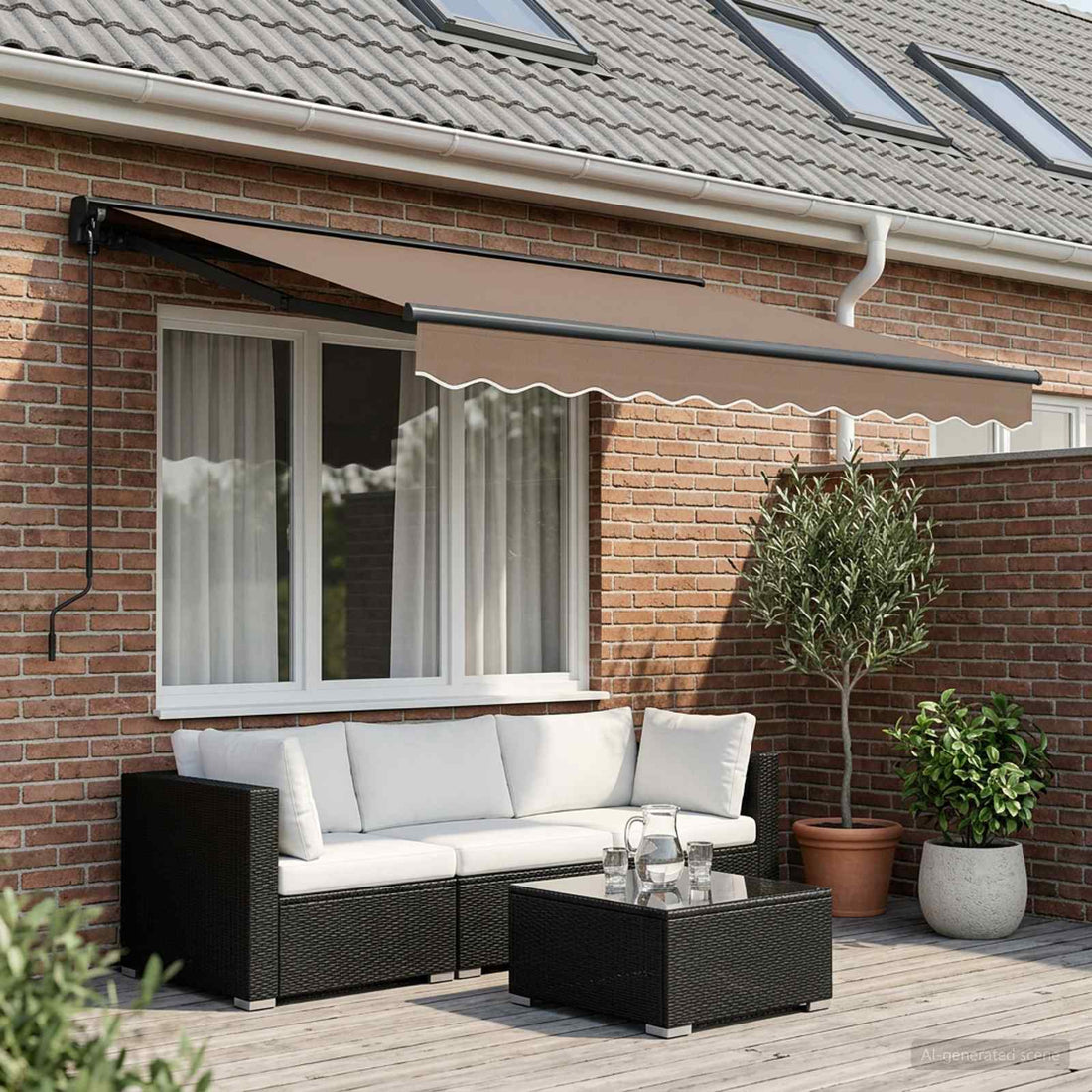 vidaXL Toldo retráctil Topo 3,5 x 2,5 m Poliéster y Aluminio