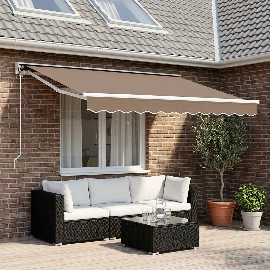 vidaXL Toldo Retráctil Eléctrico Topo 3,5 x 2,5 m