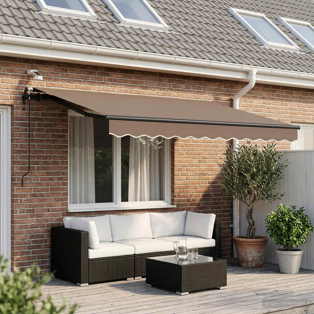 vidaXL Toldo retráctil Topo 400 x 300 cm Poliéster