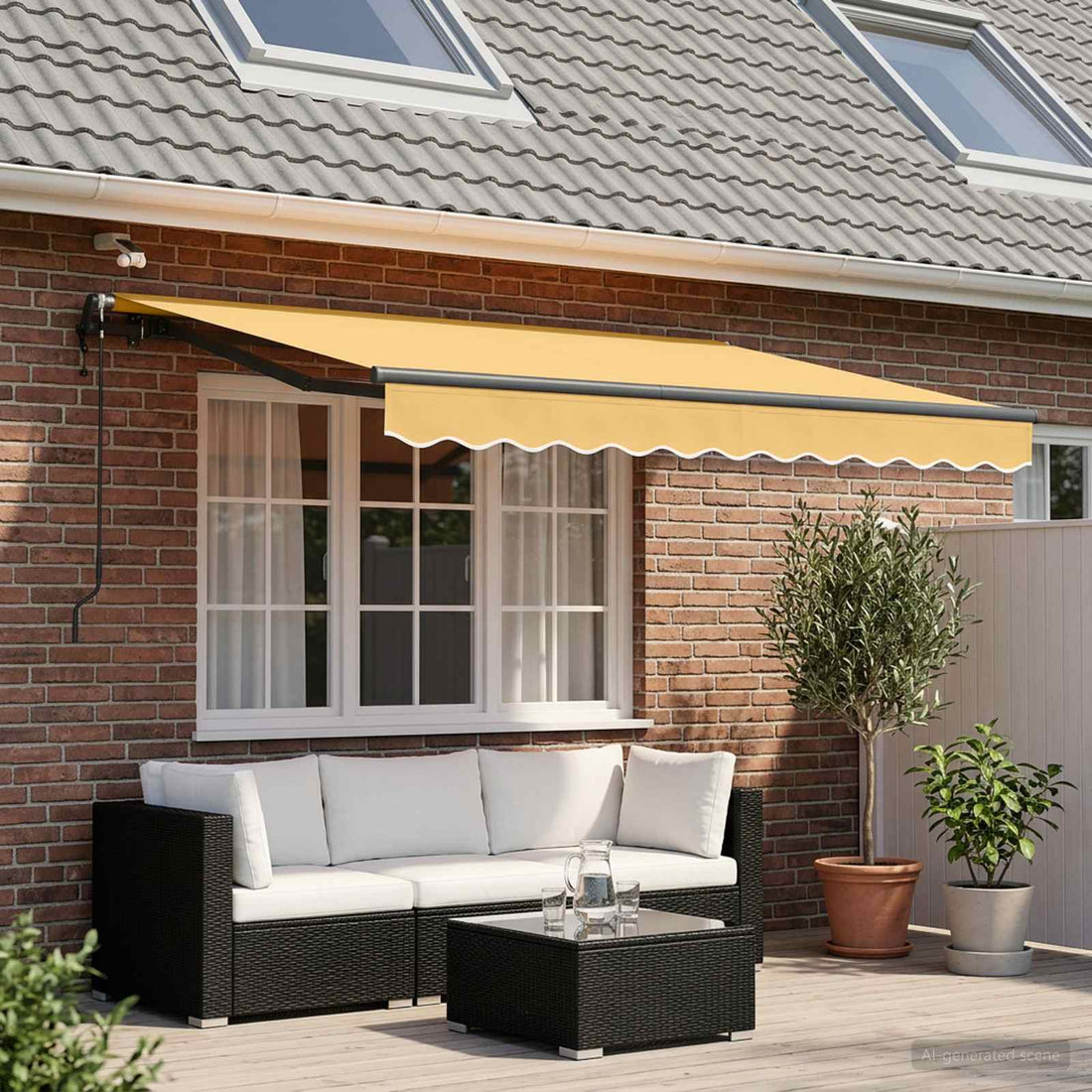 vidaXL Toldo retráctil Arena 600 x 300 cm Poliéster