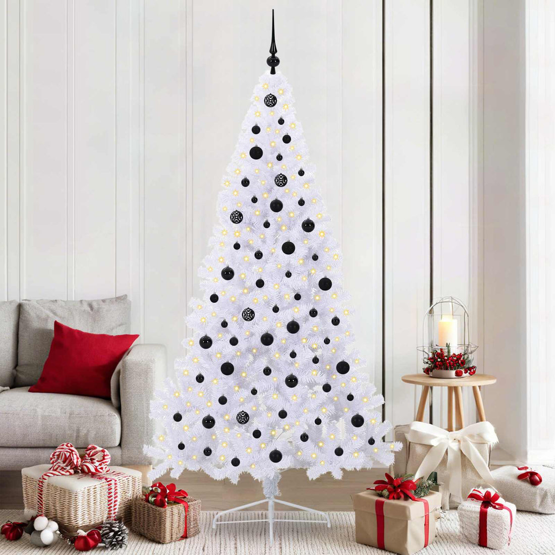 vidaXL Árbol de Navidad artificial con 300 LED 210 cm PVC y Acero