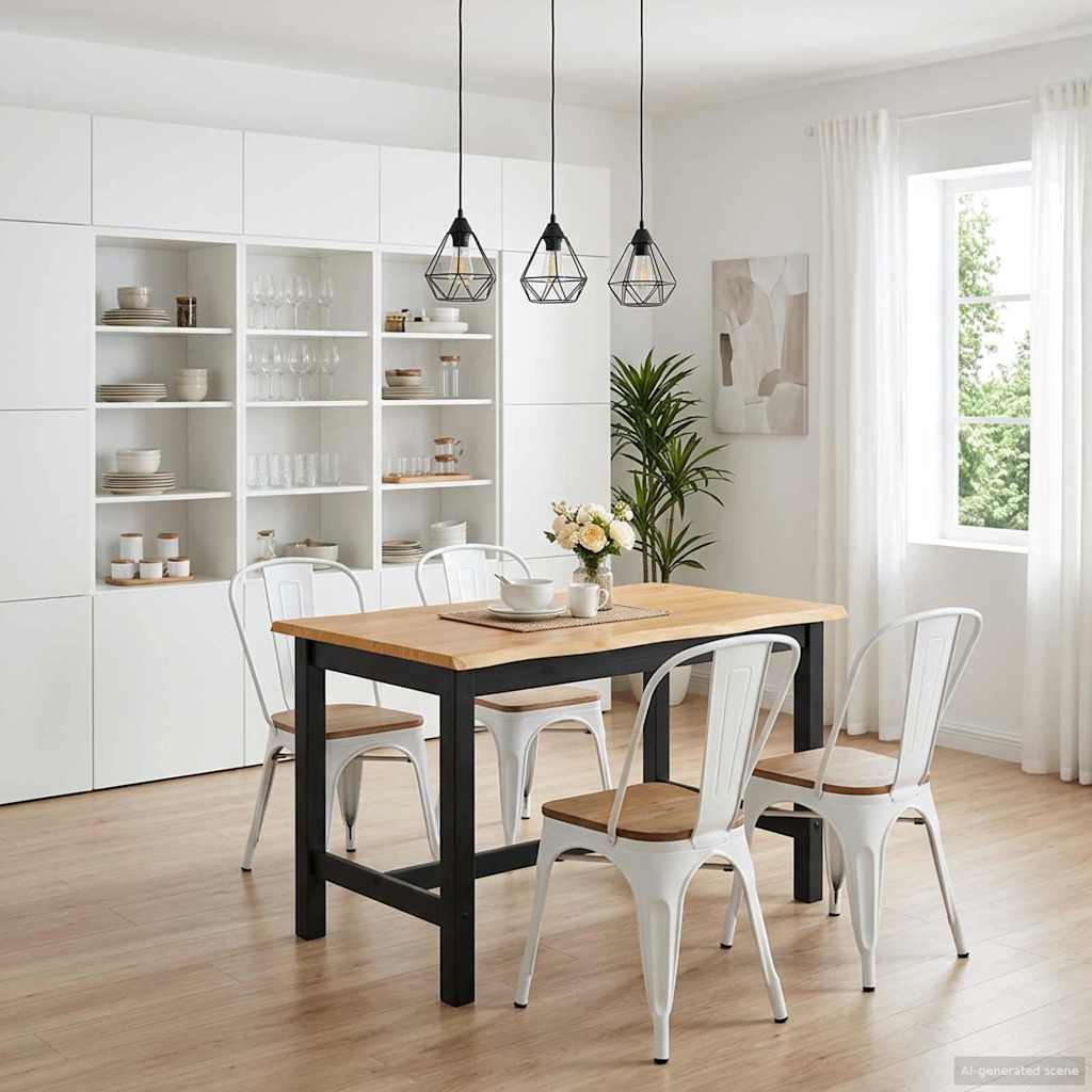 VidaXL Mesa Alta de Bar EKAI Negro 112 x 70 x 91 cm