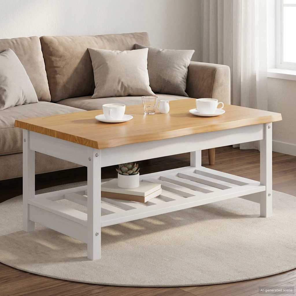 VidaXL Mesa de centro EKAI Blanco 100 x 60 x 45,5 cm