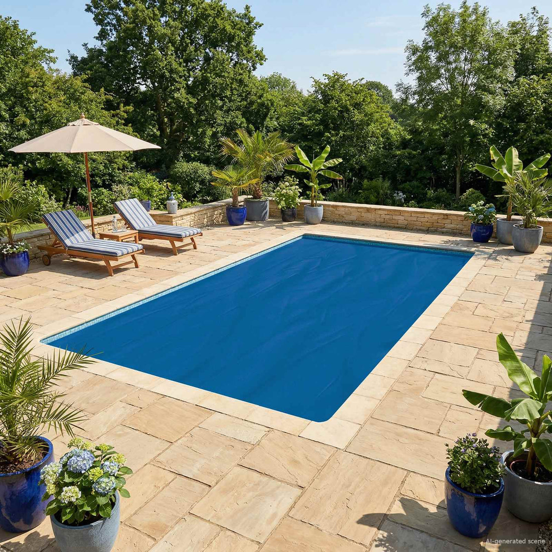 vidaXL Cubierta solar para piscina 1000 x 500 cm 110 μm Cuadrado PE
