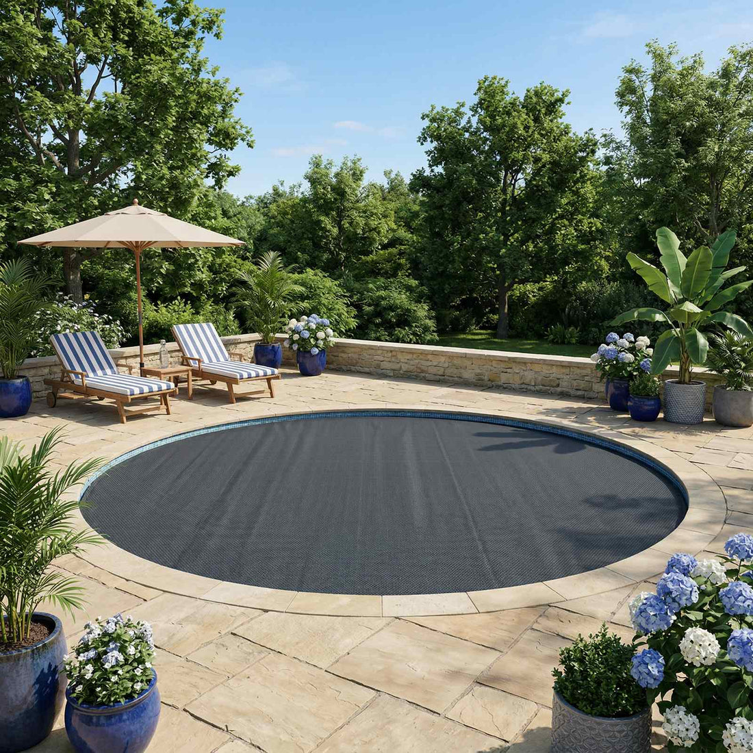 vidaXL Cobertor Solar para Piscina de Alta Calidad Ø 527 cm 200 μm PE