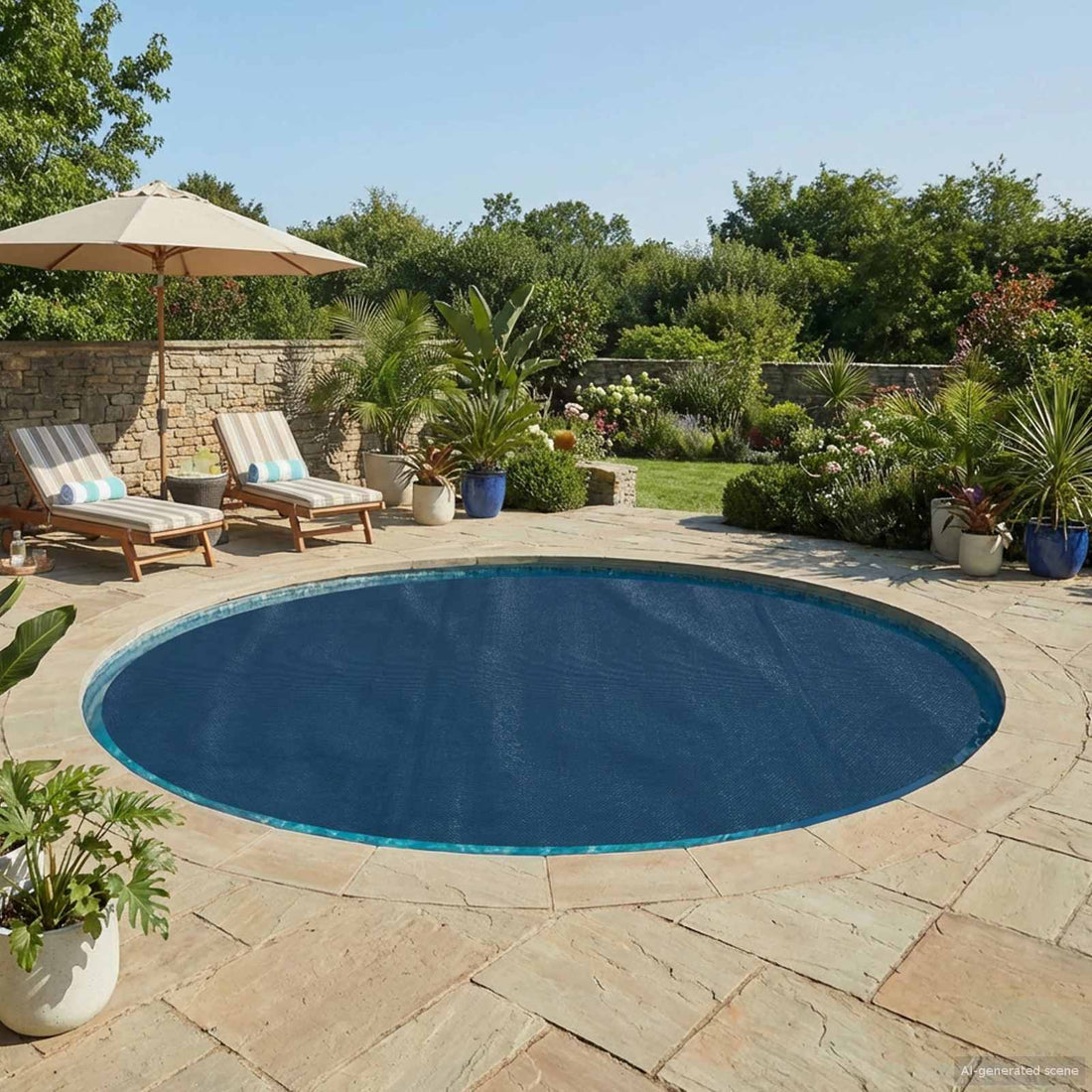 vidaXL Cobertor Solar para Piscina de Alta Calidad Ø 527 cm 200 μm PE
