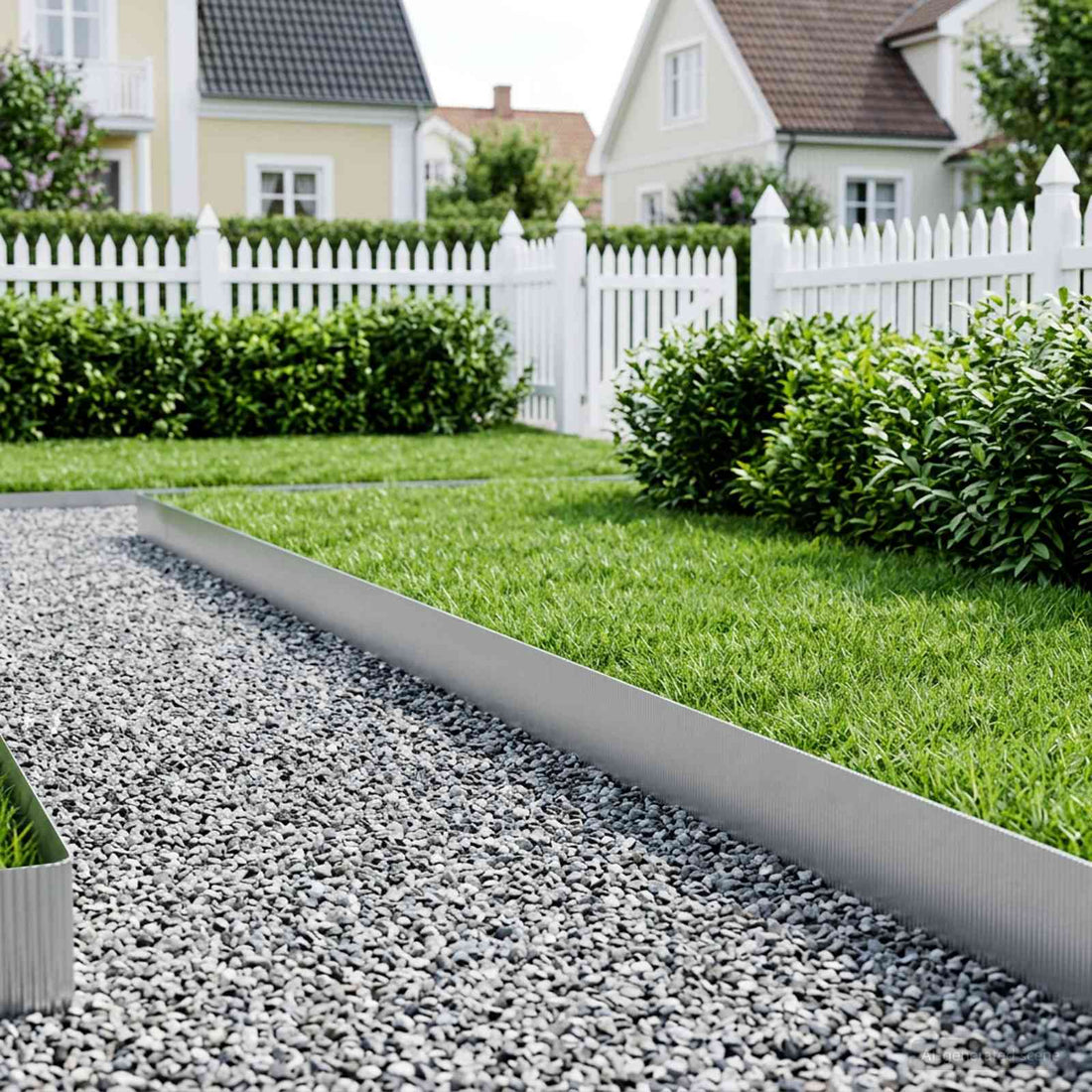 vidaxl Borde de Césped 20 m x 10 cm Acero Galvanizado Plateado