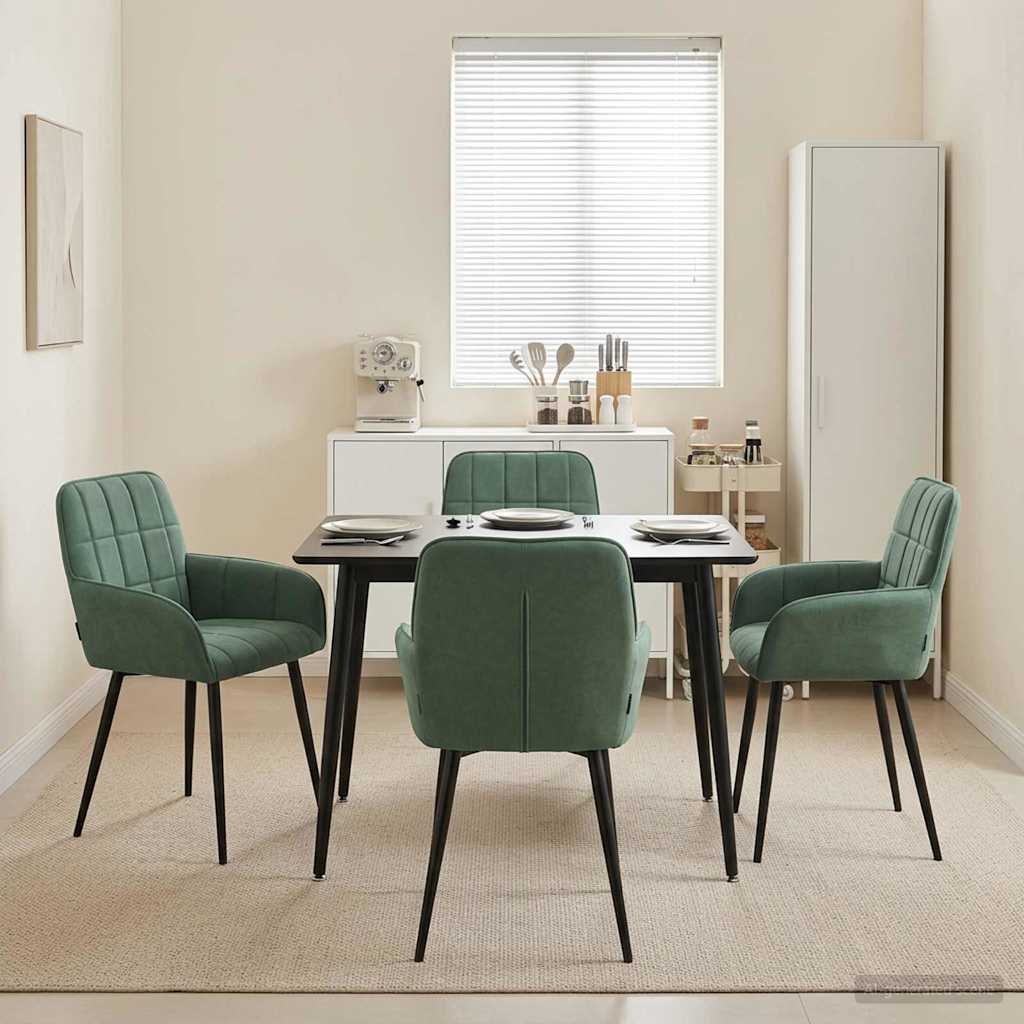 vidaXL Sillas de comedor 4 uds. Terciopelo Verde Mar 56.5 x 50 x 85 cm
