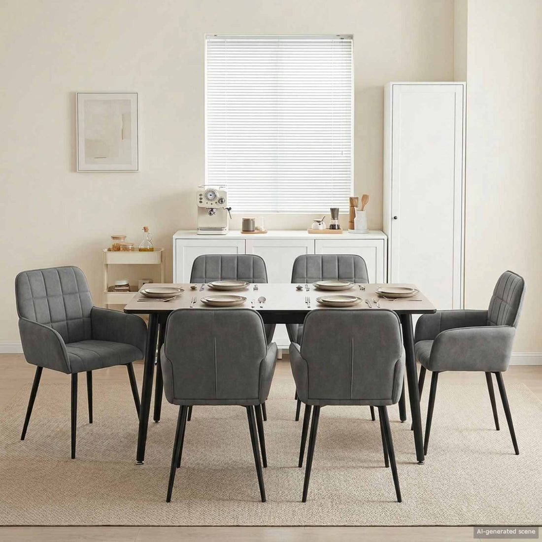 vidaXL Sillas de comedor 6 uds. Terciopelo Gris oscuro