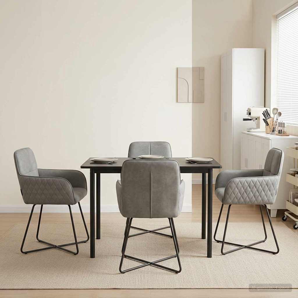vidaXL Sillas de comedor 4 uds. Terciopelo Gris Claro