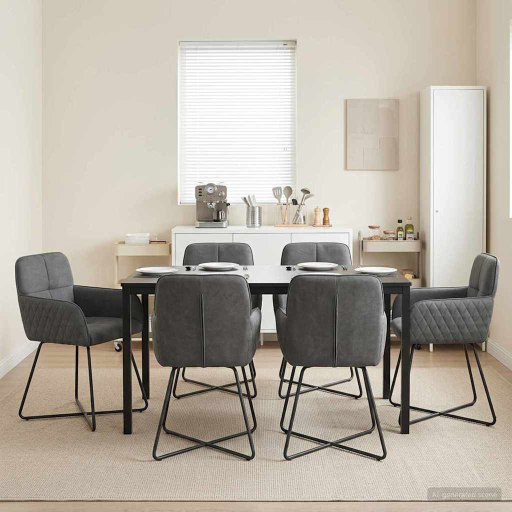 vidaXL Sillas de comedor 6 uds. Terciopelo Gris oscuro
