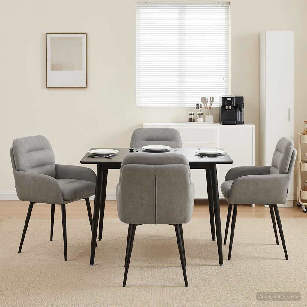 vidaXL Sillas de comedor 4 uds. Terciopelo Gris Claro