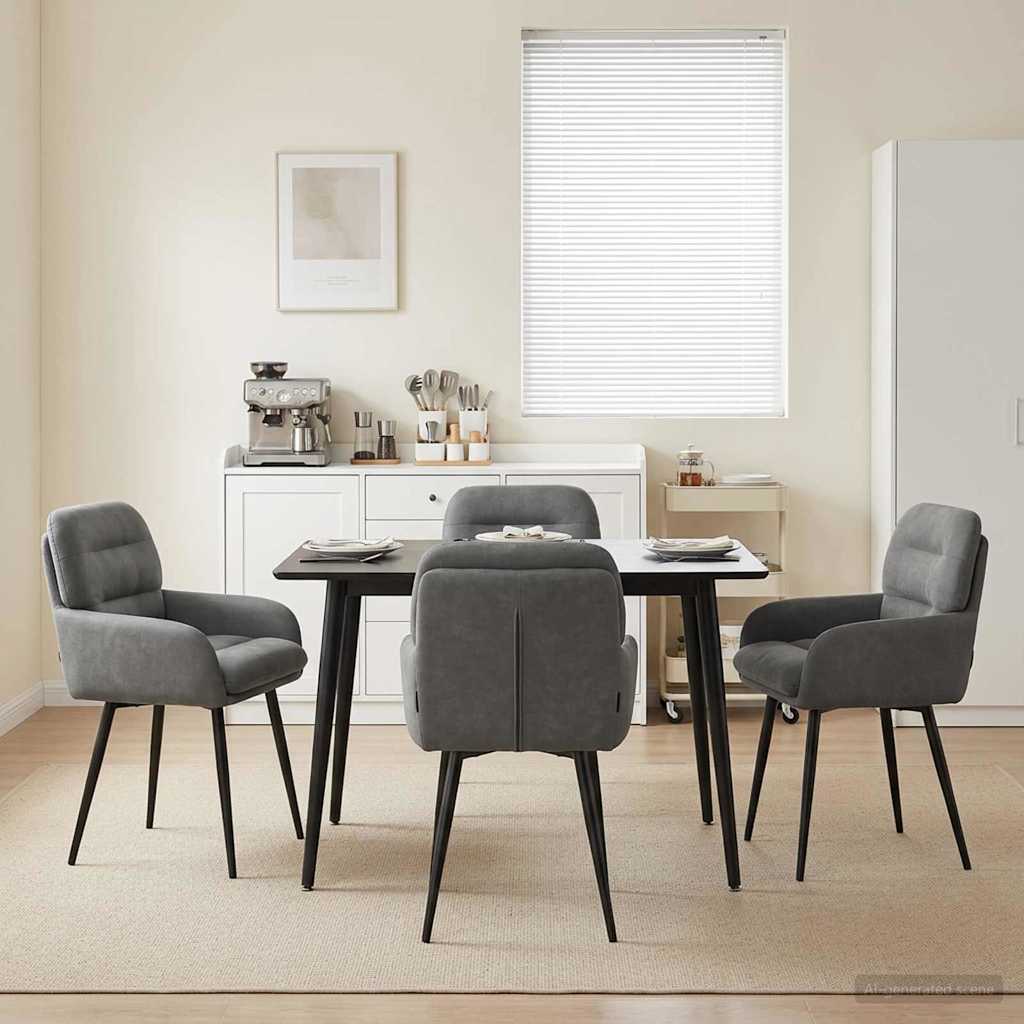 vidaXL Sillas de comedor 4 uds. Terciopelo Gris oscuro