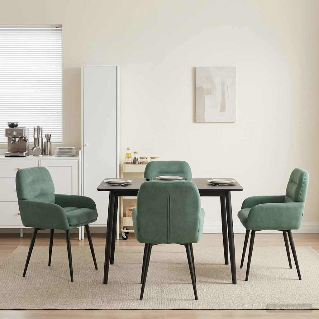 vidaXL Sillas de comedor 4 uds. Terciopelo Verde Mar 59 x 59,5 x 90 cm