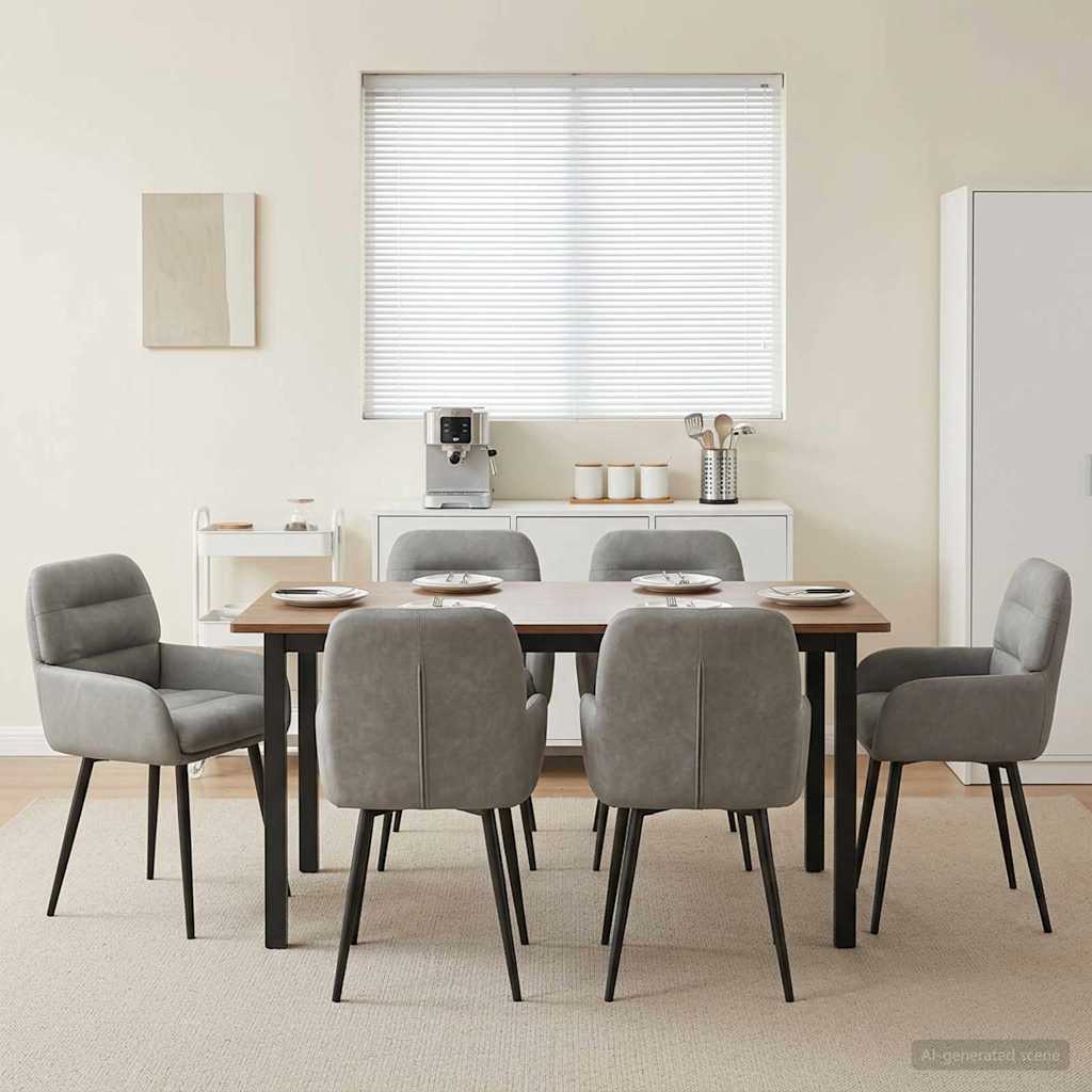 vidaXL Sillas de comedor 6 uds. Terciopelo Gris Claro