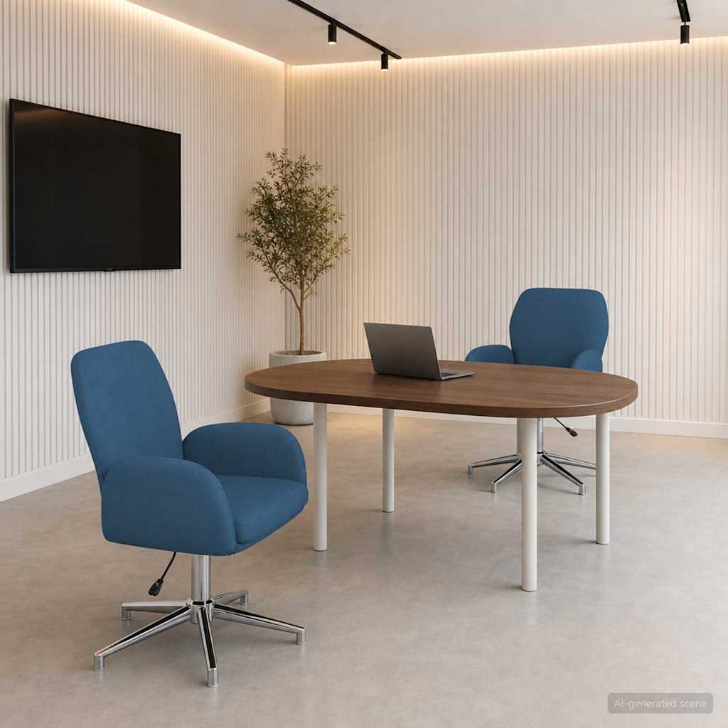 vidaXL Sillas de escritorio giratorias 2 uds. 54 x 58 x 90 cm Azul
