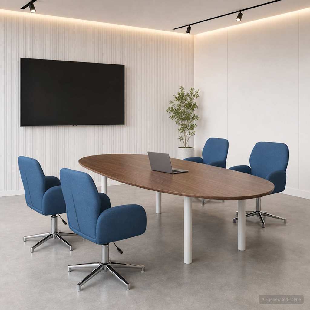 vidaXL Sillas de escritorio giratorias 4 uds. 54 x 58 x 90 cm Azul