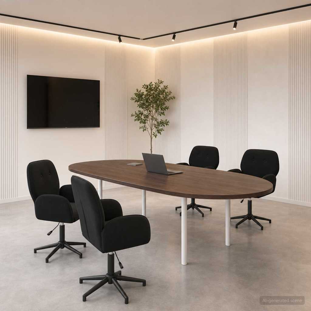 vidaXL Sillas de escritorio giratorias 4 uds. 54 x 55 x 90 cm Negro