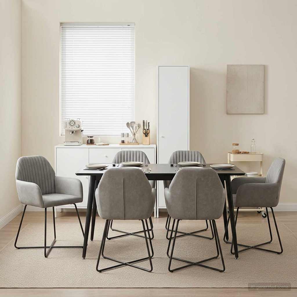 vidaXL Sillas de comedor 4 uds. Terciopelo Gris Claro 55 x 50 x 84 cm