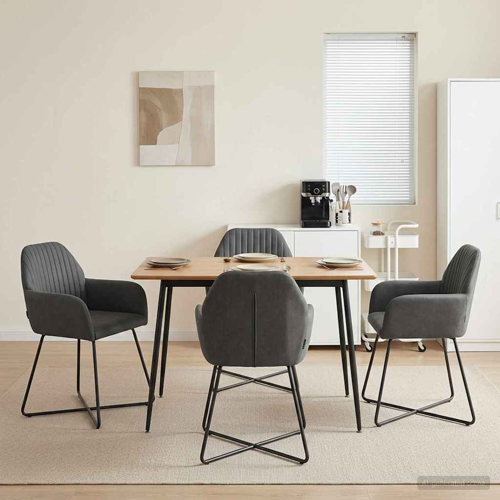 vidaXL Sillas de comedor 4 uds. Terciopelo Gris oscuro 55 x 50 x 84 cm
