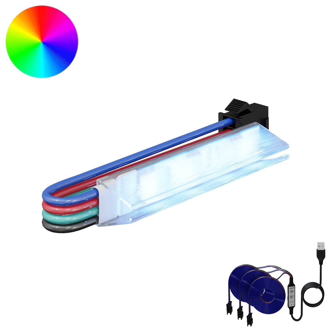vidaXL Tira LED 12 uds. Negro y Multicolor Cobre y plástico
