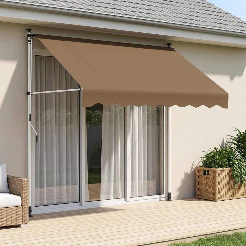 vidaXL Toldo retráctil manual Beige 150 cm