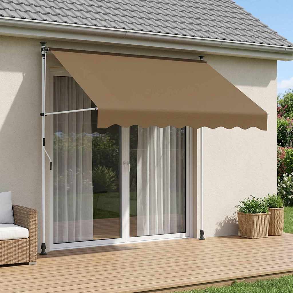 vidaXL Toldo retráctil manual Beige 250 cm