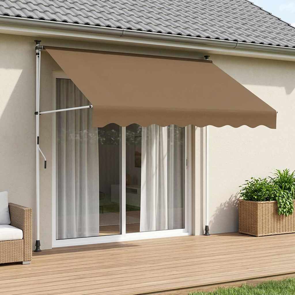 vidaXL Toldo retráctil manual Beige 300 cm