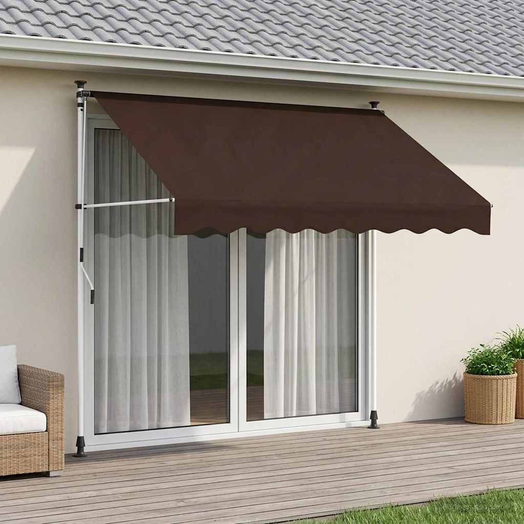 vidaXL Toldo retráctil manual Marrón 150 cm