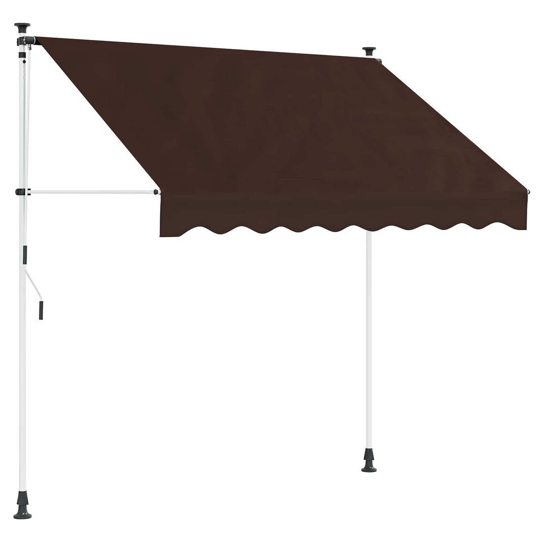 vidaXL Toldo retráctil manual Marrón 400 cm