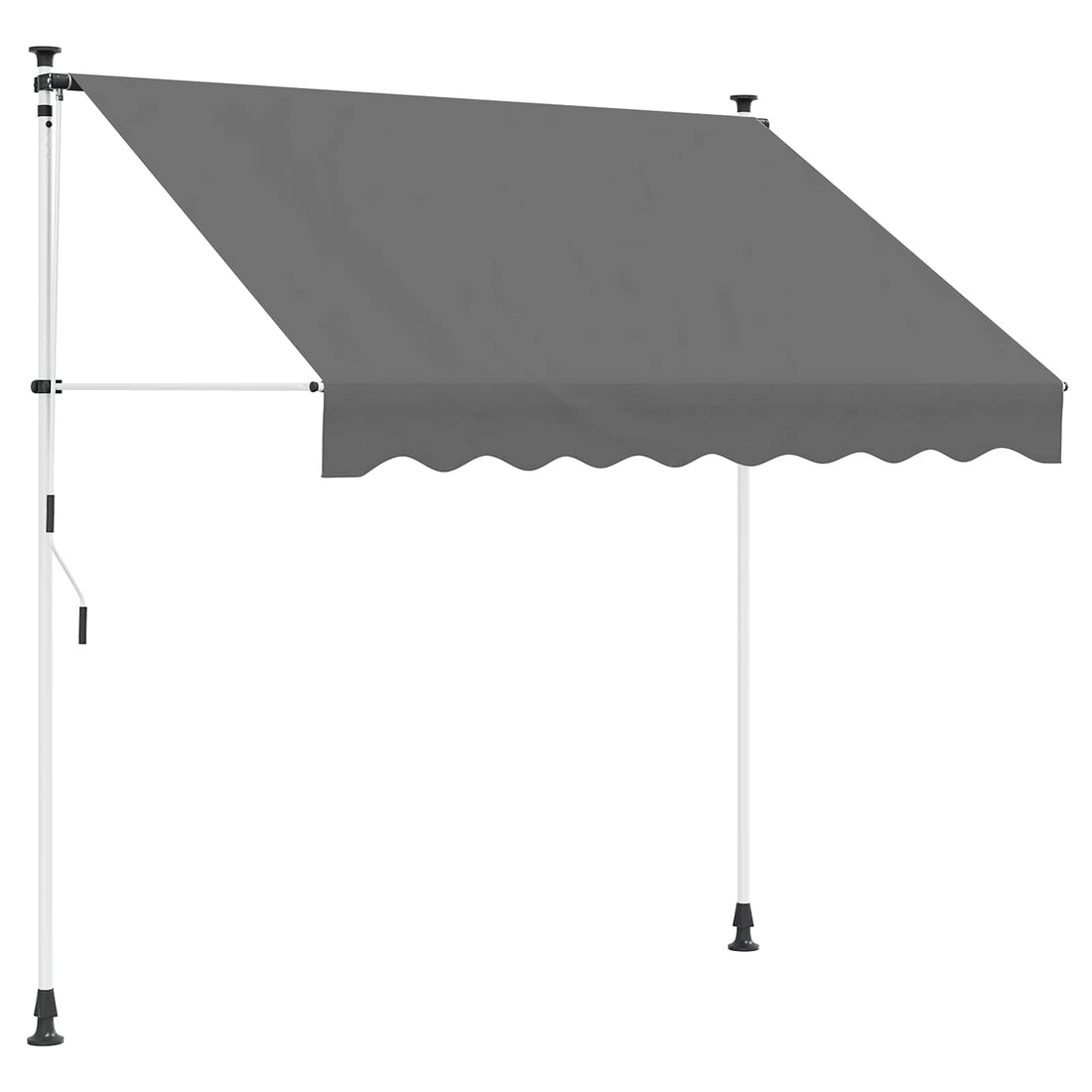 vidaXL Toldo retráctil manual Gris Claro 400 cm