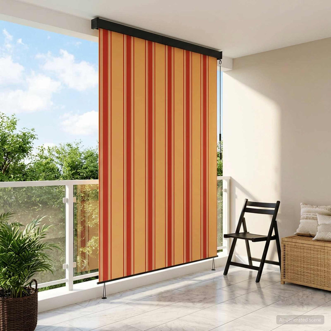 vidaXL Estor enrollable Multicolor 80 x 250 cm Tela y Aluminio