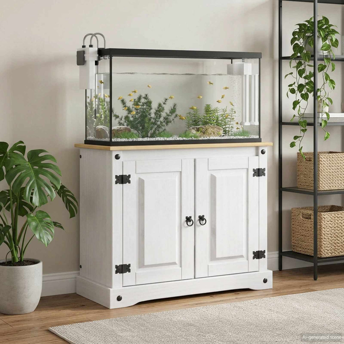 vidaXL Soporte para Acuarios CORONA y marrón 81,5 x 37 x 73 cm 250 kg