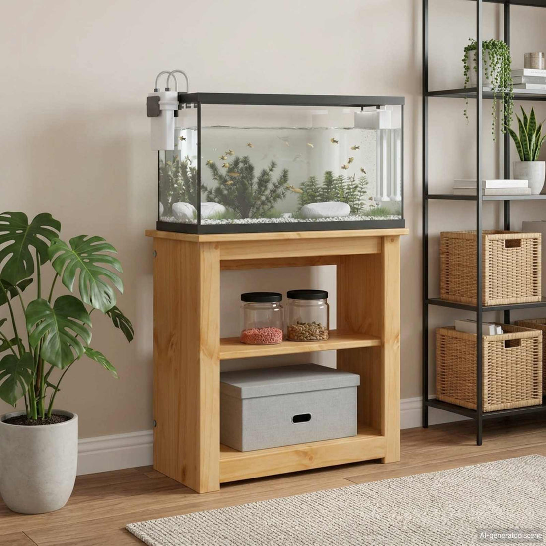 vidaXL Soporte para Acuarios PANAMA Marrón 60 x 30 x 60 cm 150 kg
