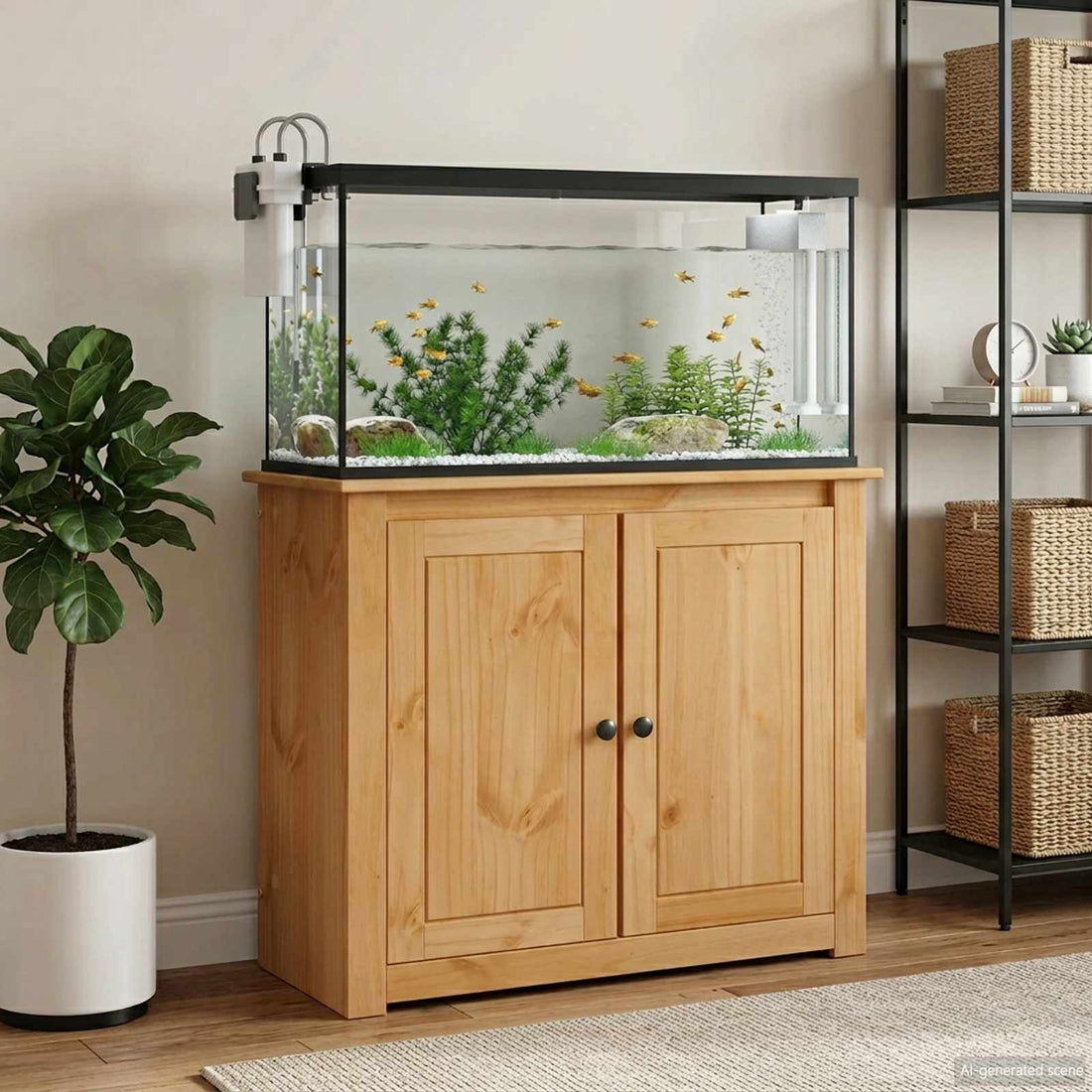 vidaXL Soporte para Acuarios PANAMA Marrón 81 x 36 x 73 cm 250 kg